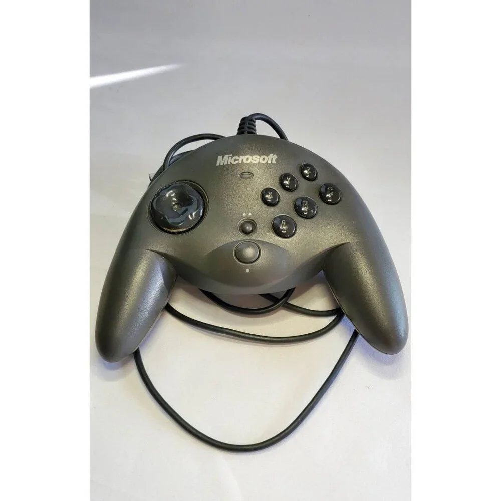 Vtg Microsoft SideWinder Gamepad USB Game Controller X08-09336 Black Not Tested